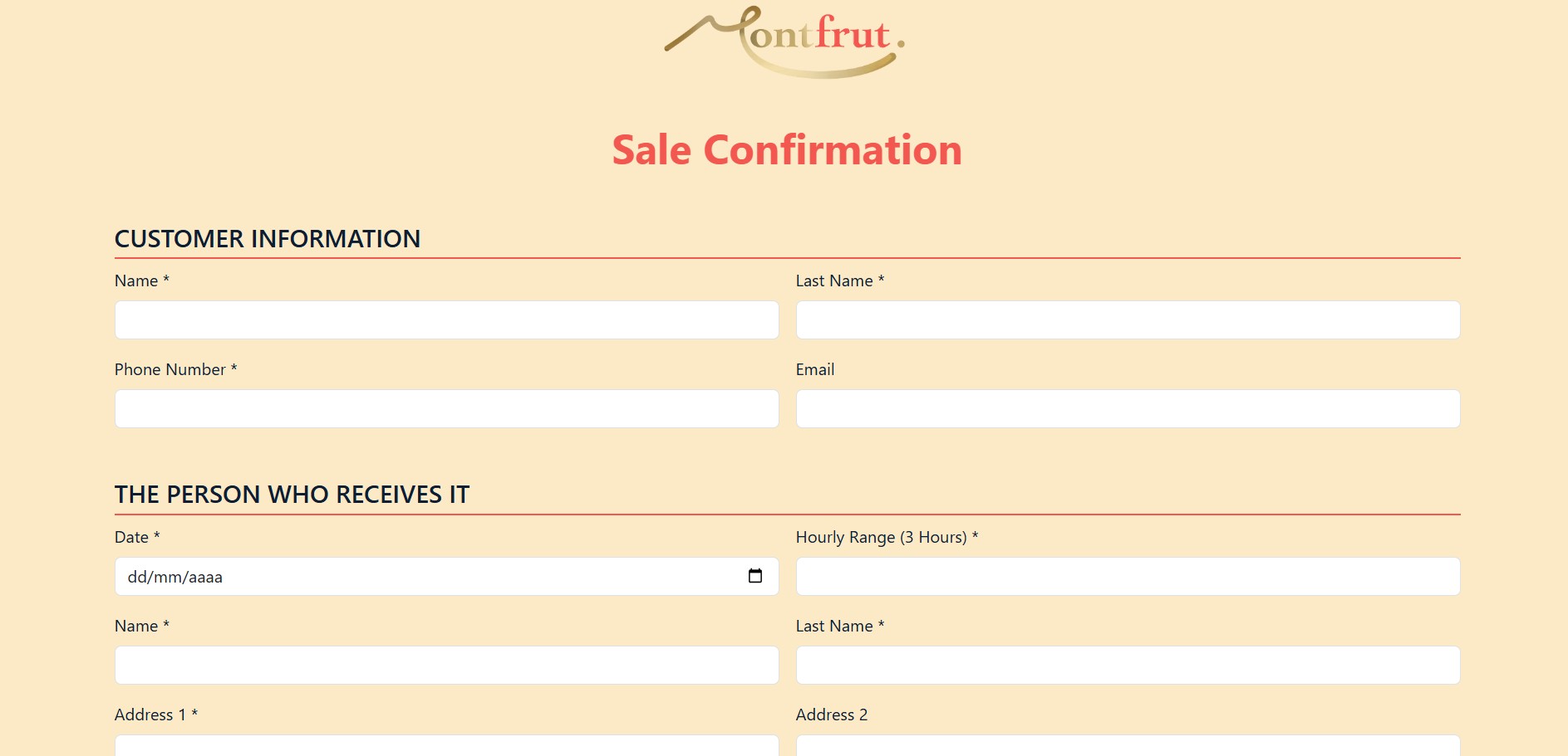 Montfrut sale confirmation
